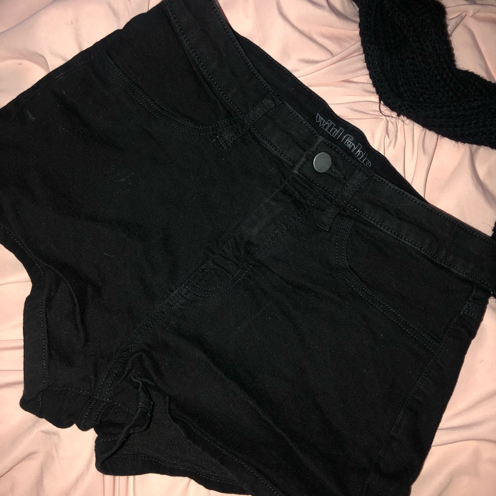 Black Jean Shorts